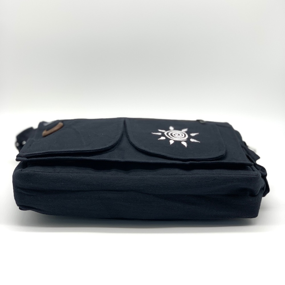 Cotton Laptop Bag Swirl Embroidery - Picture 4 of 11